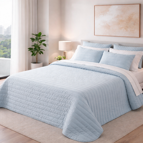 Colcha Prado Azul Claro