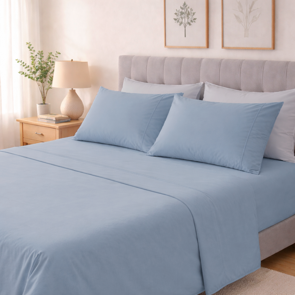Jogo de Cama Petal Touch Premium - Azul