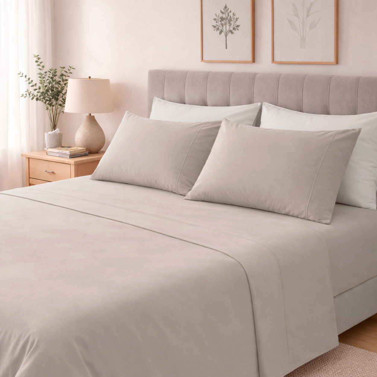 Jogo de Cama Petal Touch Premium - Bege