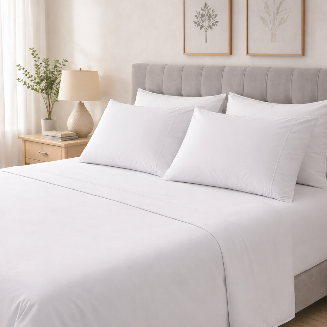 Jogo de Cama Petal Touch Premium - Branco