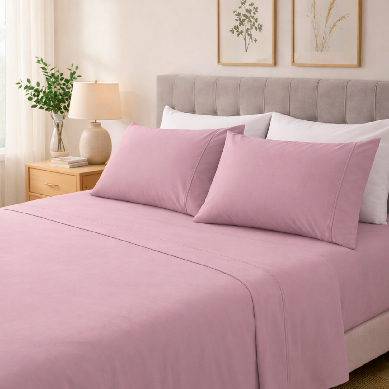 Jogo de Cama Petal Touch Premium - Rosa