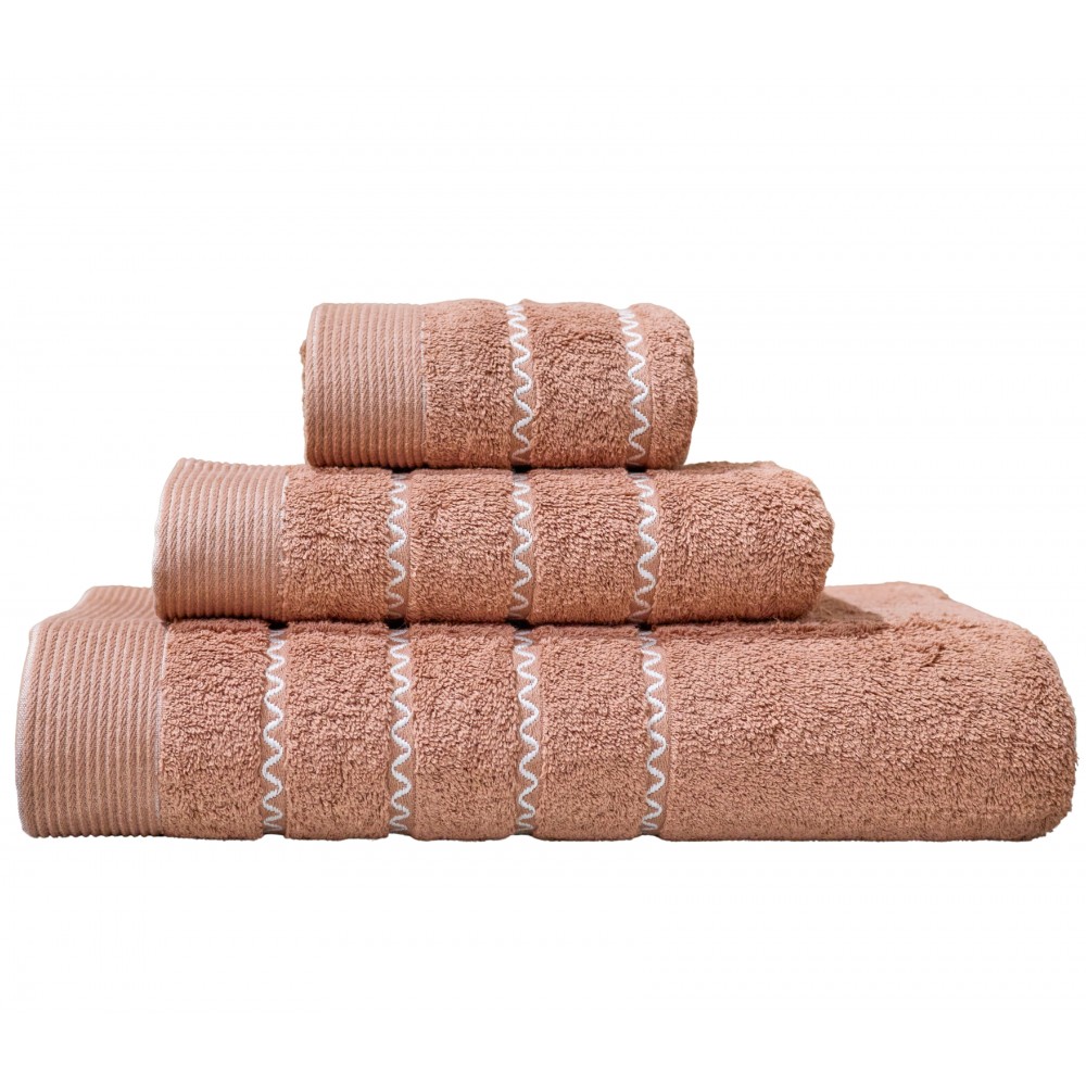 Jogo de Banho Elis 100% Algodão 3 Peças Laranja