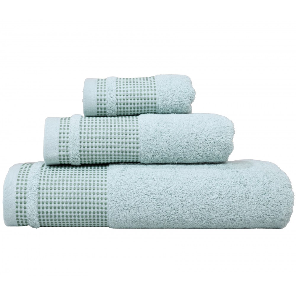 Jogo de Banho Oris 100% Algodão 3 Peças Verde Claro